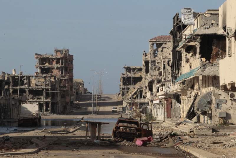 La ciudad de Sirte fue destruida por los rebeldes tras la intervención militar.