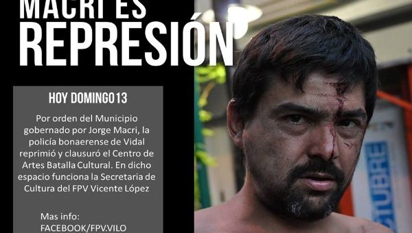 Primer acto de represión del nuevo gobierno argentino