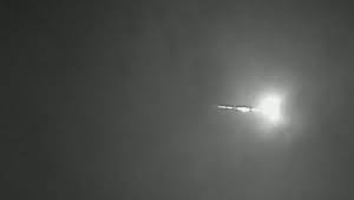 Captura de pantalla del meteorito filmado en Gran Bretaña.