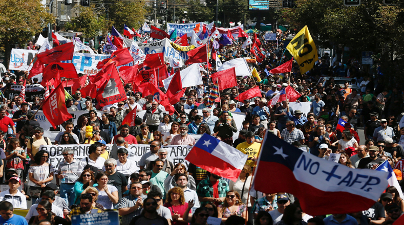 Gigantesca marcha en Chile contra el actual sistema de pensiones AFP