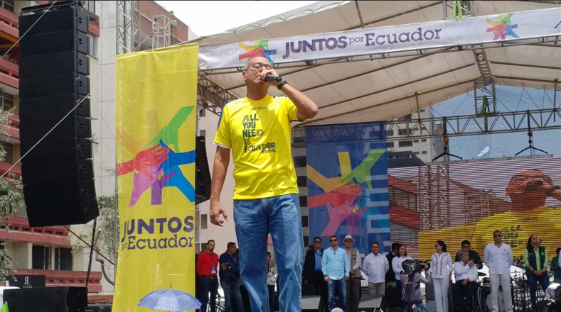 El vicepresidente electo Jorge Glas agradeció el apoyo de los ecuatorianos para seguir trabajando junto a Moreno durante sus cuatro años de mandato.
